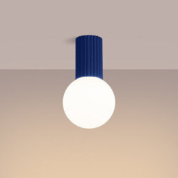 Sollux Lighting Halo Aluminum/glass Ultramarine 1 Lights Modern Ceiling Light - thumbnail 2