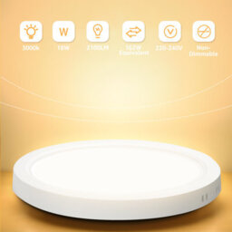 Aigostar 18W Led Ceiling Lights, 1980Lm Round Led 3000K Warm White Pack Of 2 - thumbnail 2