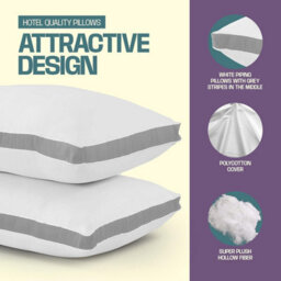 Nod Off Pillows 2 Pack Bed Pillow For Back Hotel Quality Pillows Bounce Back Pillow Bed Pillow For Back, Stomach Or Side Sleepers - thumbnail 3