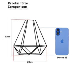 Industrial Diamond Light Bulb Cage Blue Metal Lampshade For Loft Pendant Or Ceiling Light - thumbnail 6