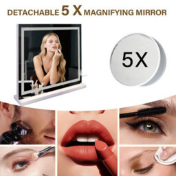 Inmtfei Hollywood Vanity Makeup Mirror, Crystal Led Strip, 3 Colour Modes, 5X Magnifier, Usb Charging, 58X46Cm - thumbnail 7