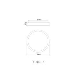 Luminosa Lighting Luminosa Sonny 39Cm Flush Ceiling Light White Led Dimmable 2700-6500K Remote Control - thumbnail 8