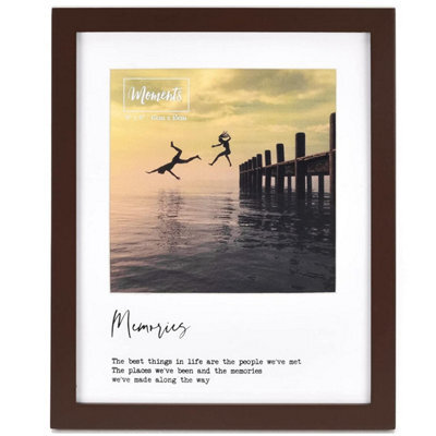"Widdop Modern Wooden Brown Photo Frame 6 X 6"" - Memories" - image 1