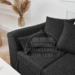 Furnishings For Less UK Paris Charcoal Boucle Fabric 3 Seater Sofa - Scatter - thumbnail 6