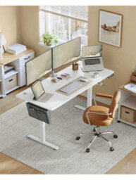 Vasagle Electric Standing Desk, Height Adjustable Desk, 70 X 160 X (72-120) Cm, 4 Memory Heights, Storage Pocket - thumbnail 2