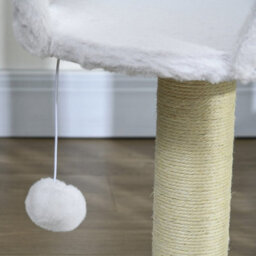 Stylish White Cat Tree Tower  Entertainment & Scratch Zone - thumbnail 6