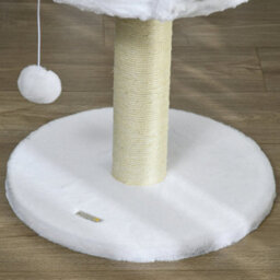 Stylish White Cat Tree Tower  Entertainment & Scratch Zone - thumbnail 5
