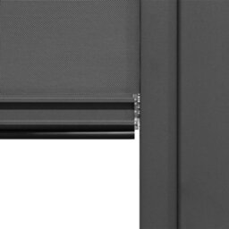 Sweeek - Lean To Pergola With Louvered Roof In Aluminium 4X3M + 4M Blind Anthracite Triomphe - thumbnail 6