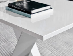 Furniturebox Uk Monza 4 White/grey Dining Table & 4 Grey Milan Black Leg Chairs - thumbnail 4