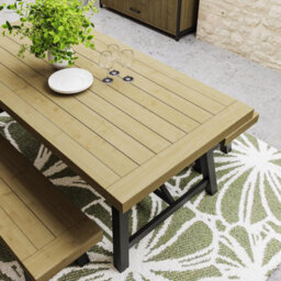 FWSTYLE Modern Industrial Driftwood Solid Pine 2M Dining Table - thumbnail 2