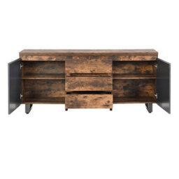 Furniture in Fashion Sydney Large Sideboard With 2 Door 3 Drawer In Rustic Oak - thumbnail 4
