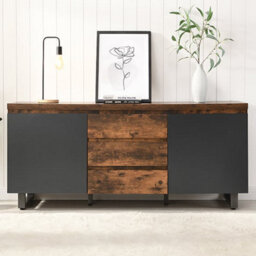 Furniture in Fashion Sydney Large Sideboard With 2 Door 3 Drawer In Rustic Oak - thumbnail 2