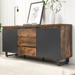 Furniture in Fashion Sydney Large Sideboard With 2 Door 3 Drawer In Rustic Oak - thumbnail 1