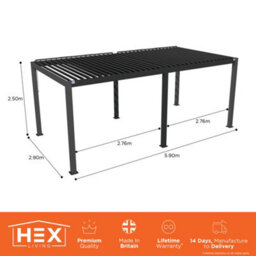 Hex Living Marchington Aluminium Pergola - thumbnail 9