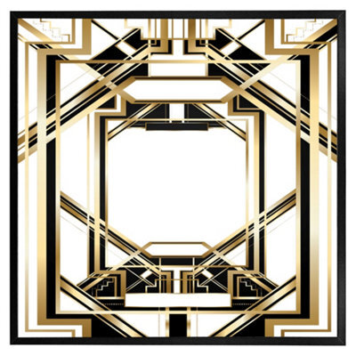 "Andrew Lee Art Deco Golden Black Frame (Picutre Frame) / 12X12"" / Oak" - image 1