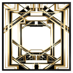 "Andrew Lee Art Deco Golden Black Frame (Picutre Frame) / 12X12"" / Oak" - thumbnail 9