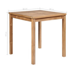Berkfield 5 Piece Outdoor Dining Set Solid Teak Wood - thumbnail 8