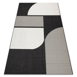RugsX Carpet Sisal Flat 49384690 Abstraction Cream Black 140X200 Cm - thumbnail 4