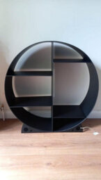 Inspirational Gifting Large Steel Round Log Store & Shelves Metal Log Holder Log Storage In Black 80Cm - thumbnail 3