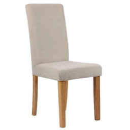 Beige Cream Velvet Dining Chairs Set Of 2 Diamond Stitch Back Wooden Legs - thumbnail 2