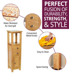 Hallowood Furniture Waverly Oak Open Top Tower Cabinet - thumbnail 2