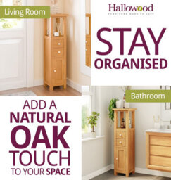 Hallowood Furniture Waverly Oak Open Top Tower Cabinet - thumbnail 5