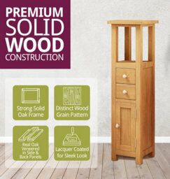 Hallowood Furniture Waverly Oak Open Top Tower Cabinet - thumbnail 4