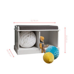 Nöa & Nani Noa & Nani Storage Bench In Classic White Stockholm - thumbnail 7