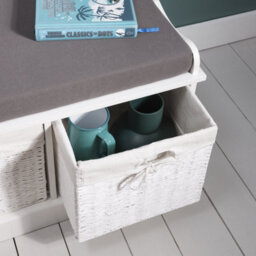 Nöa & Nani Noa & Nani Storage Bench In Classic White Stockholm - thumbnail 5