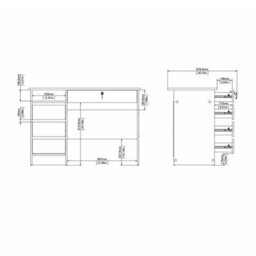Wyld Haus Billabong White 4-Drawer Wooden Desk - thumbnail 9
