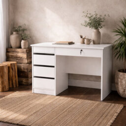 Wyld Haus Billabong White 4-Drawer Wooden Desk