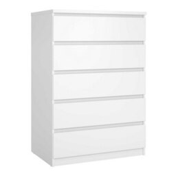 Wyld Haus Budapest 3-Piece White Wooden Bedroom Set With Wardrobe, Tall Chest And Bedside - thumbnail 8