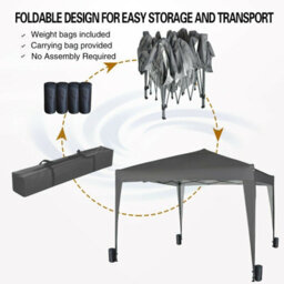Mcc Direct Gazebo 3X3 Pop Up Grey - thumbnail 6