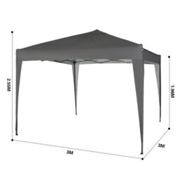 Mcc Direct Gazebo 3X3 Pop Up Grey - thumbnail 2