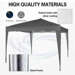 Mcc Direct Gazebo 3X3 Pop Up Grey - thumbnail 3