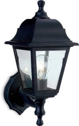 Luminosa Lighting Luminosa Oslo 1 Light Outdoor Wall Lantern - Uplight/downlight Black Resin Ip44, E27 - thumbnail 2