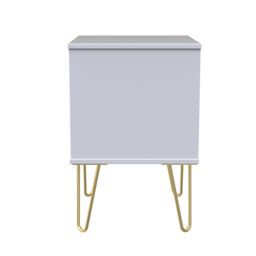 Diamond Ready Assembled Matt White No Effect 2 Drawer Bedside Chest (H)505mm (W)395mm (D)415mm - thumbnail 8