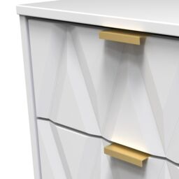 Diamond Ready Assembled Matt White No Effect 2 Drawer Bedside Chest (H)505mm (W)395mm (D)415mm - thumbnail 6