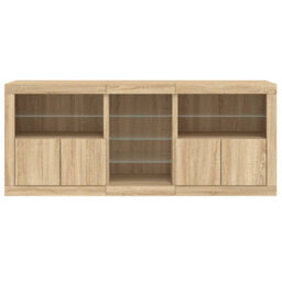 Vidaxl Sideboard With Led Lights Sonoma Oak 162X37X67 Cm - thumbnail 7