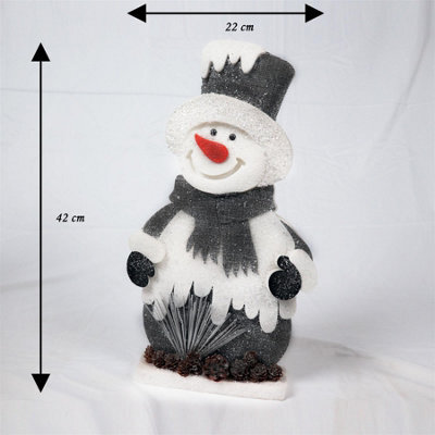 Shatchi 42Cm Red Snowman Christmas Tabletop Figures Glitter Foam Showpiece Decorations - image 1