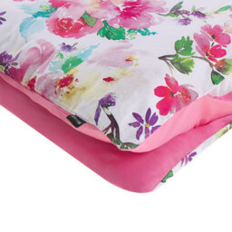 Beliani Duvet Cover Set Larynhill Sateen Cotton 155 X 220 Cm Pink - thumbnail 6