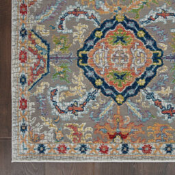 Grey/multicolour Luxurious Floral Persian Traditional Rug For Living Room Bedroom And Dining Room-71 X 244Cm (Runner) - thumbnail 8