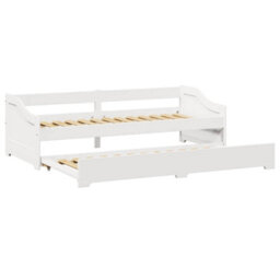 Berkfield Daybed With Trundle Without Mattress Irun White 90X200 Cm - thumbnail 6