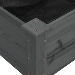 Berkfield Garden Raised Bed With Liner Grey 120X60X25 Cm Solid Wood Fir - thumbnail 7