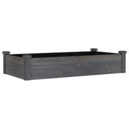 Berkfield Garden Raised Bed With Liner Grey 120X60X25 Cm Solid Wood Fir - thumbnail 2