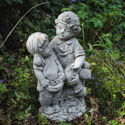 Charming Brother And Sister 'sweethearts' Statue - image 1