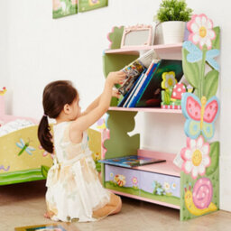 Teamson Home Teamson Kids Magic Garden 3-Tier Wooden Children's Bookshelf And Storage Drawers, Multicolour - thumbnail 6