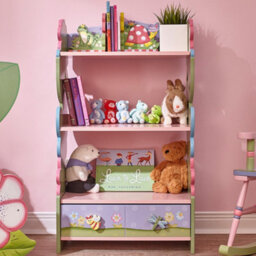 Teamson Home Teamson Kids Magic Garden 3-Tier Wooden Children's Bookshelf And Storage Drawers, Multicolour - thumbnail 5
