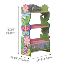 Teamson Home Teamson Kids Magic Garden 3-Tier Wooden Children's Bookshelf And Storage Drawers, Multicolour - thumbnail 8