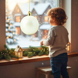 Shatchi 25Cm White Glitter Christmas Bauble - Christmas Tree & Home Décor Ornament - thumbnail 9